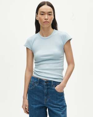 J.Crew Perfect rib dolman-sleeve T-shirt Deco Blue  size XS NWT
